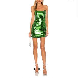 superdown Nellie strapless dress in green (REVOLVE)